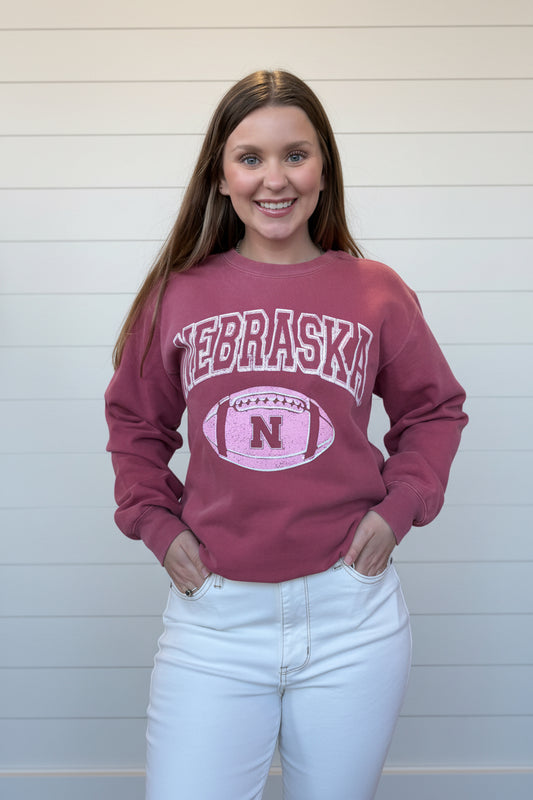 Nebraska Huskers Football Red Sweatshirt