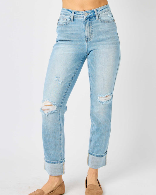 Mid Rise Americana Boyfriend Denim