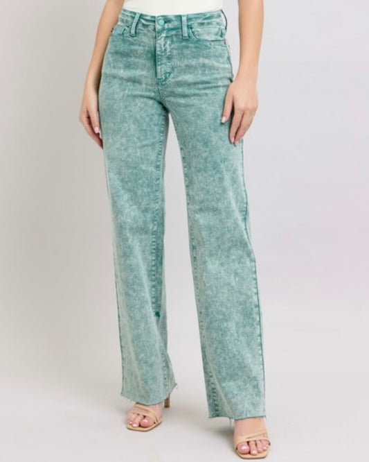 Judy Blue HW Dyed Raw Hem Dad Jean