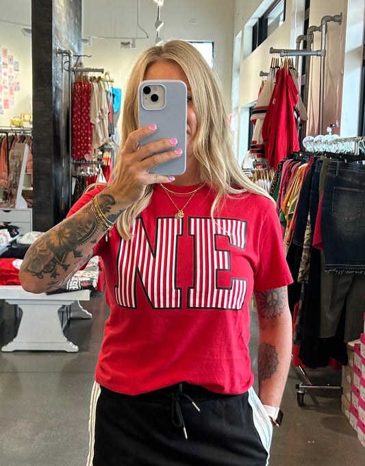 NE Stripes Red Tee