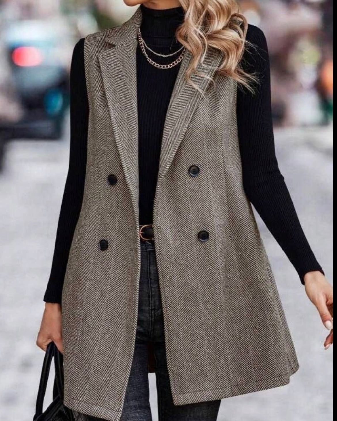 Tweed Blazer Vest