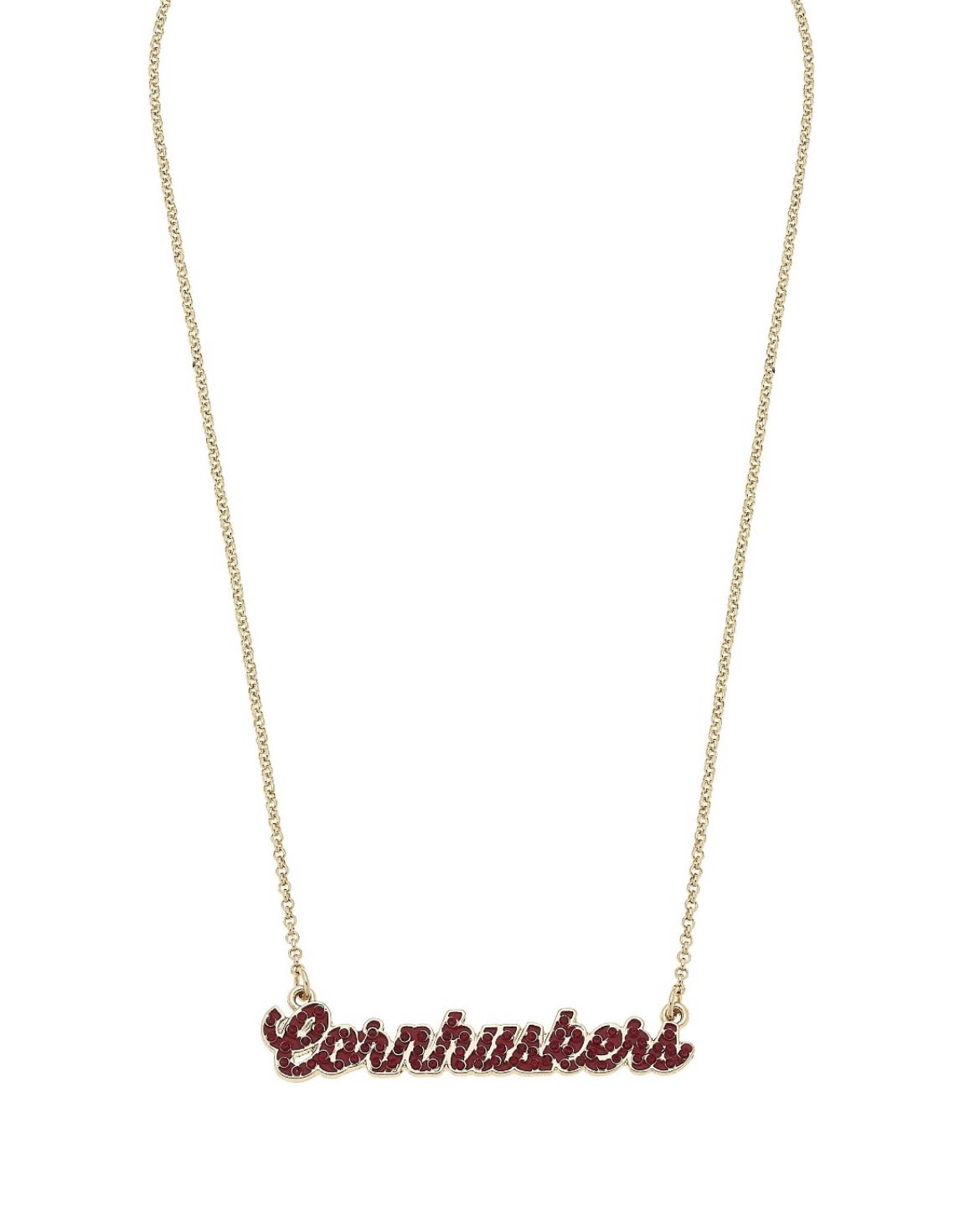 Nebraska Huskers Autograph Enamel Necklace in Red