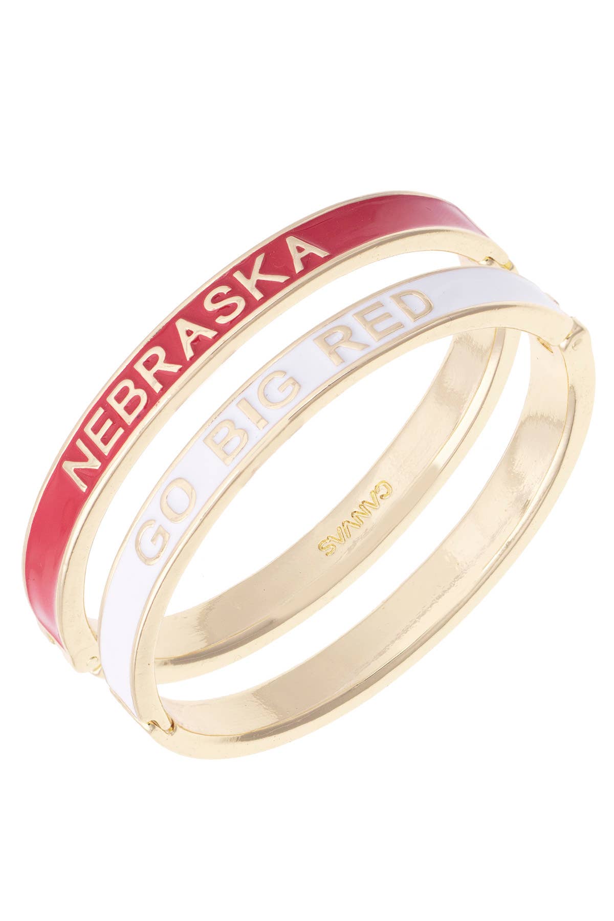 Nebraska Huskers Skinny Enamel Hinge Bangle