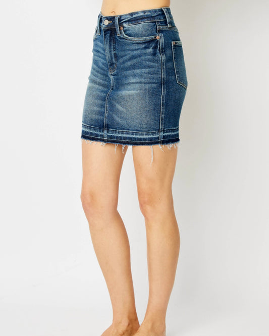 High Waist Tummy Control Release Hem Skirt-Plus