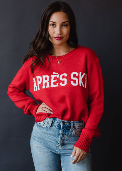 Red Apres Ski Sweater