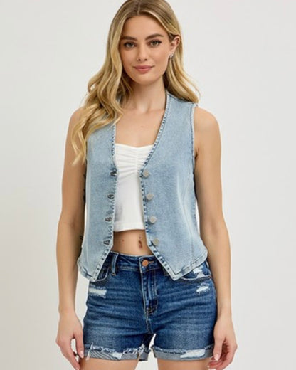 Stretch Denim Vest