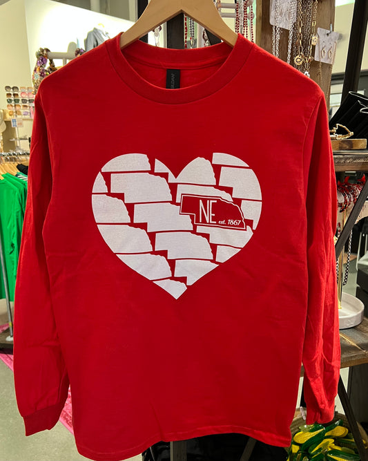 Nebraska Love Long Sleeve Tee