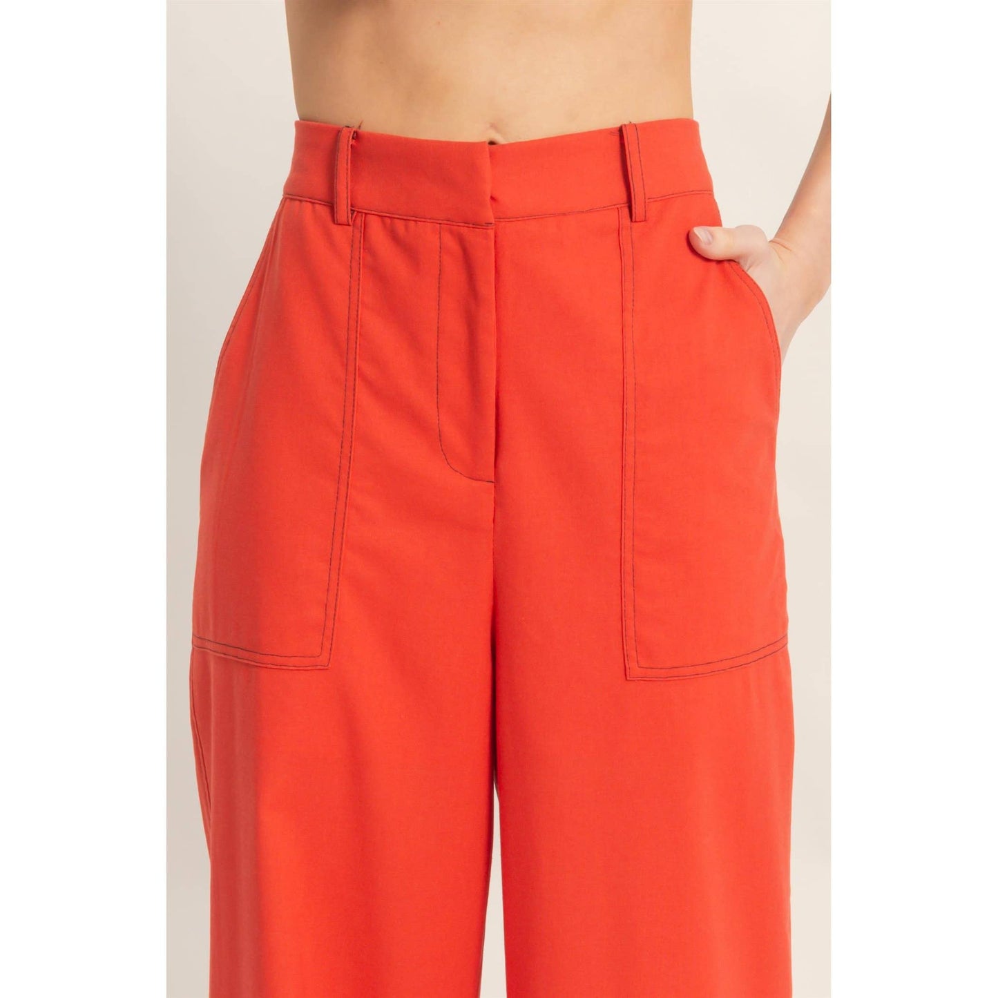 Wide Leg Pants With Pockets: TOMATO
