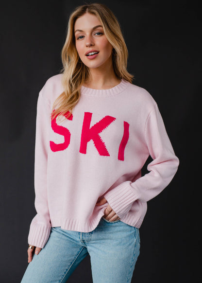 Pink Ski Sweater