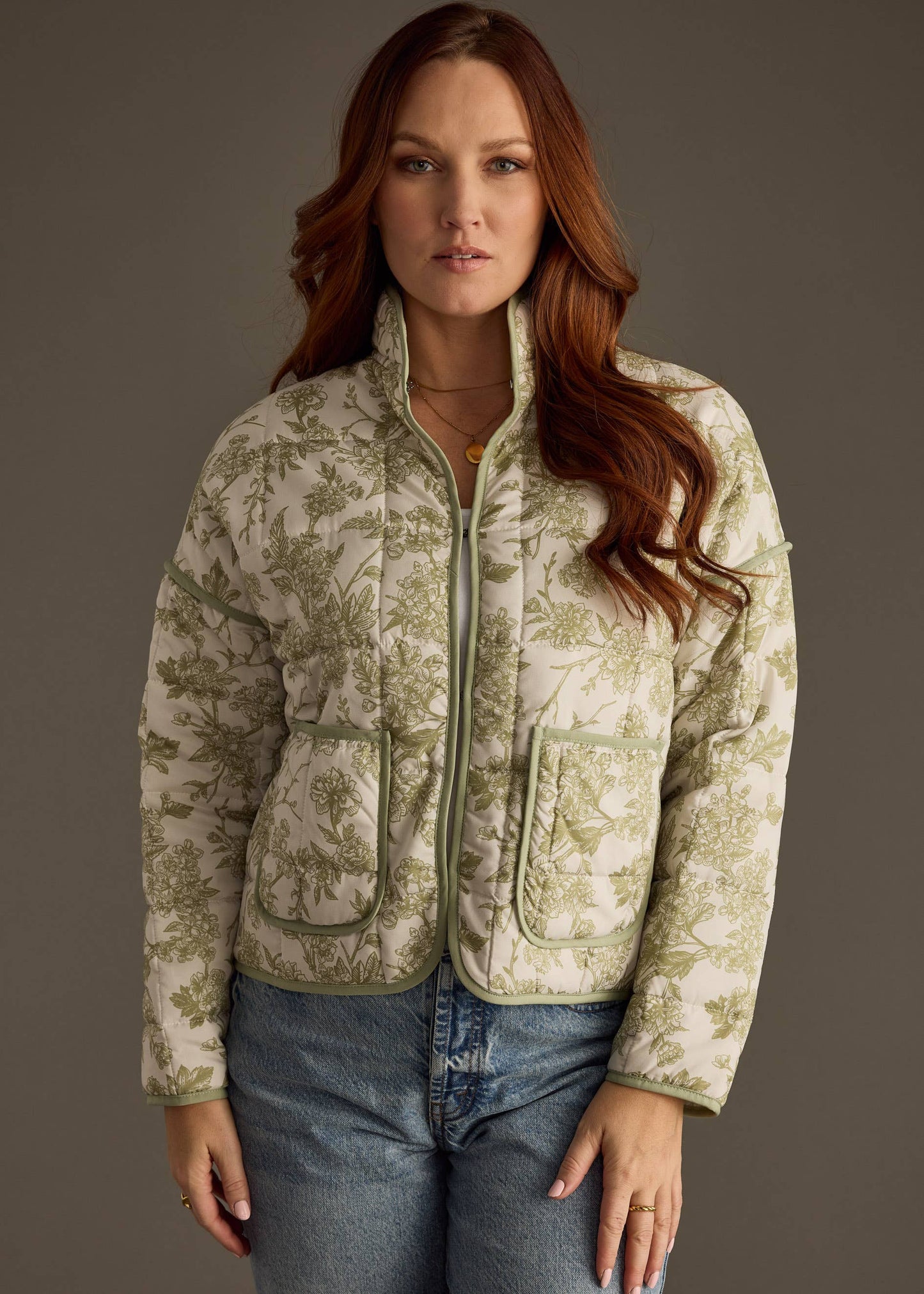 Sage & Beige Quilted Jacket