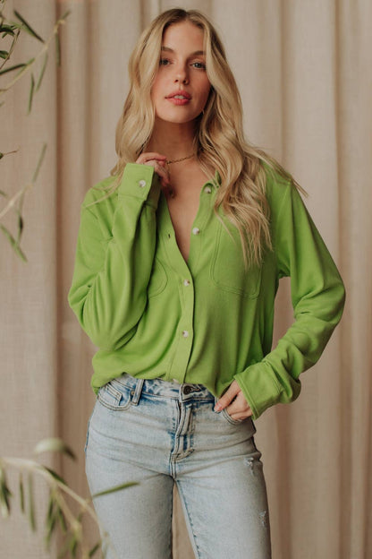 Lt. Green Super Soft Button Up