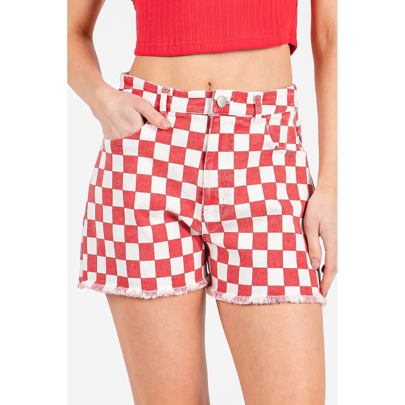 Game Day Checkered Shorts