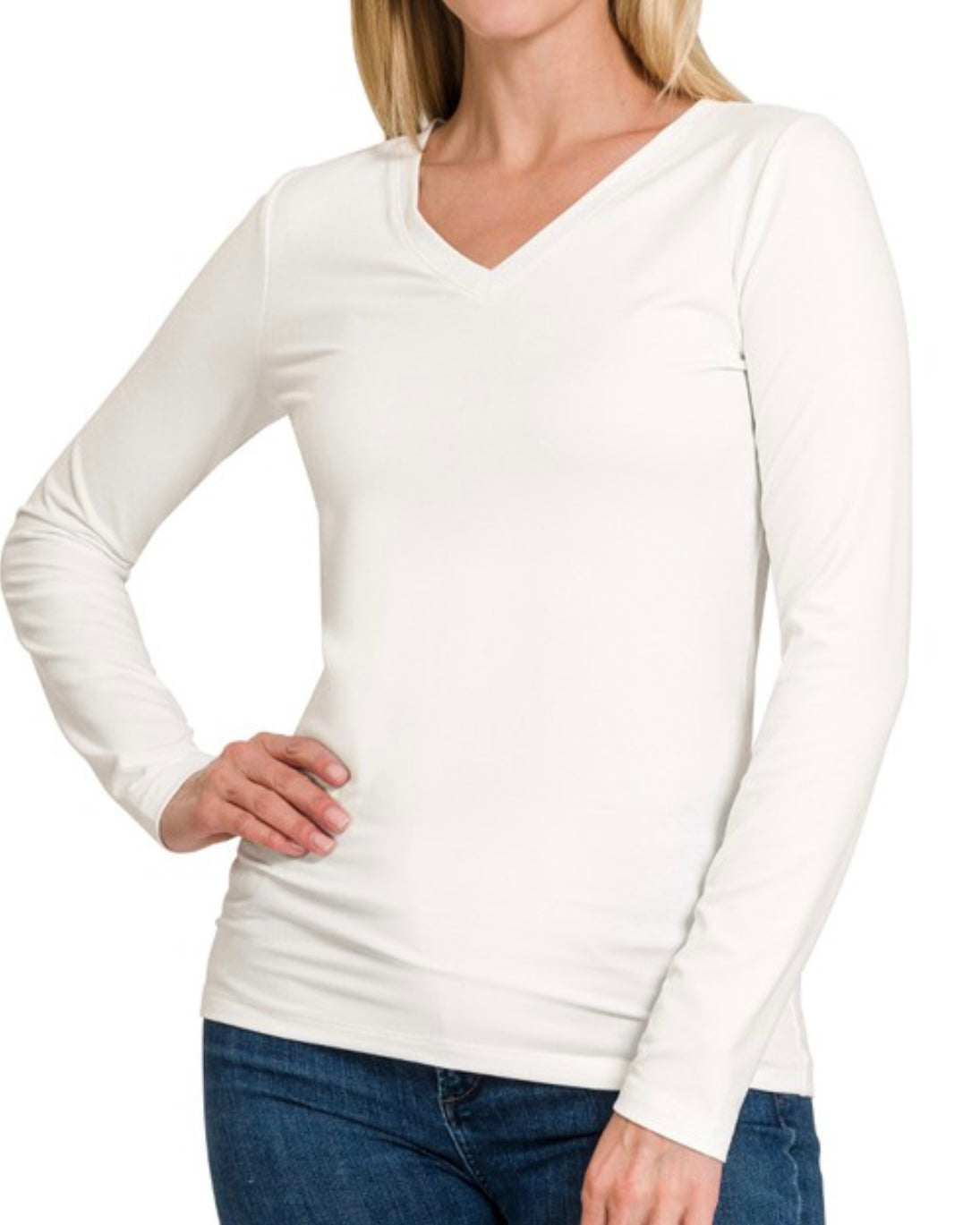 Long Sleeve V-Neck Tee