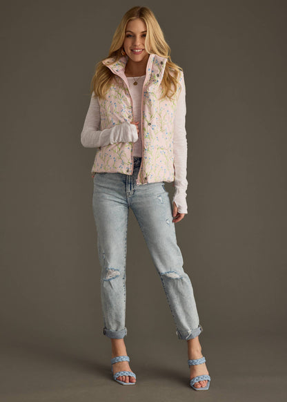 Lt. Pink Floral Vest