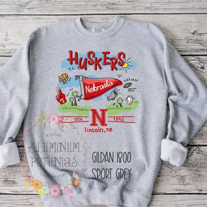 Nebraska Sports Doodle Sweatshirt