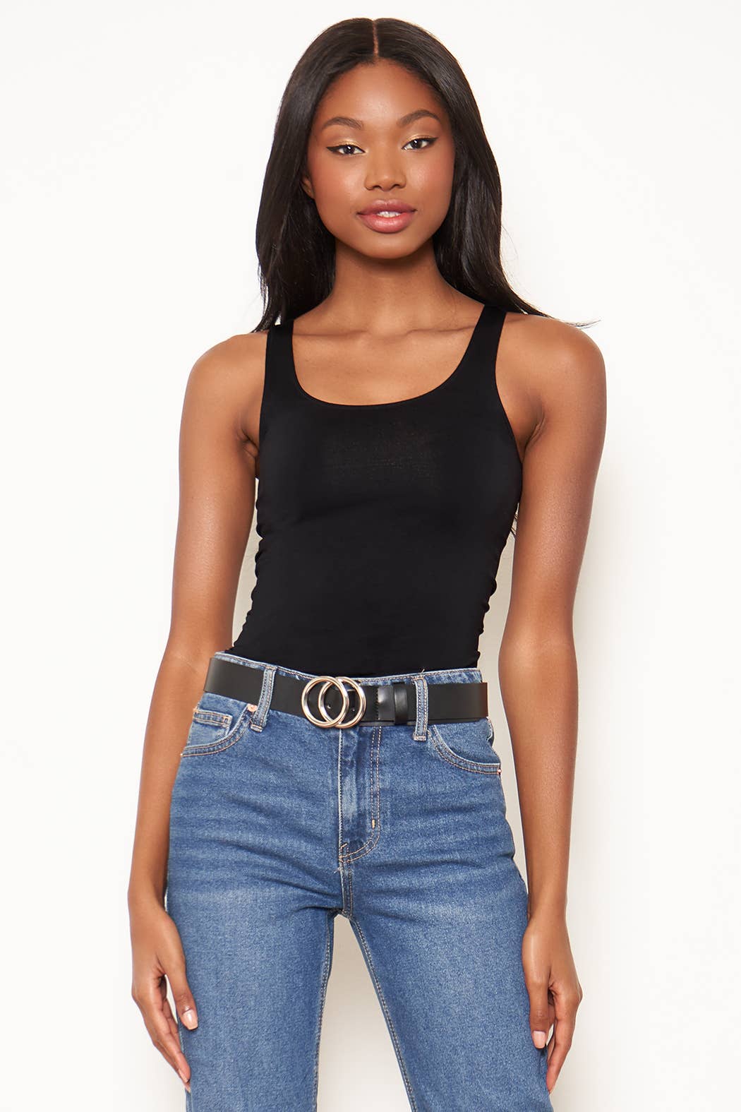 Seamless Scoop Neck Tank Top: Grey