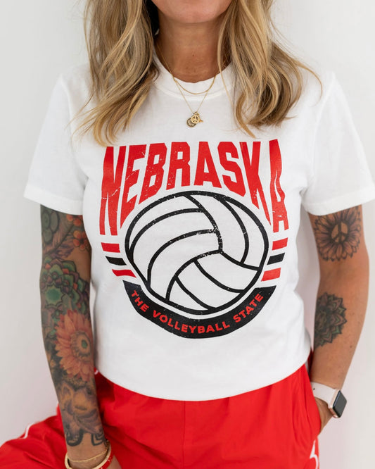 Nebraska Volleyball State Tee