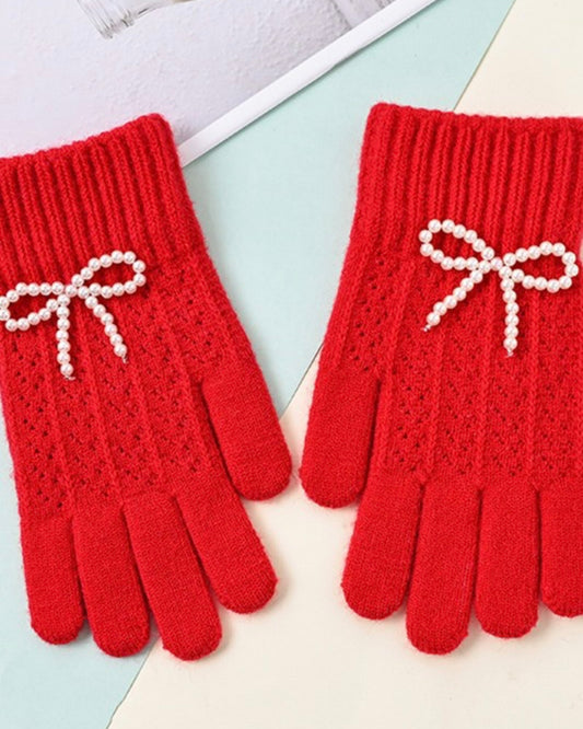 Pearl Bow Gloves