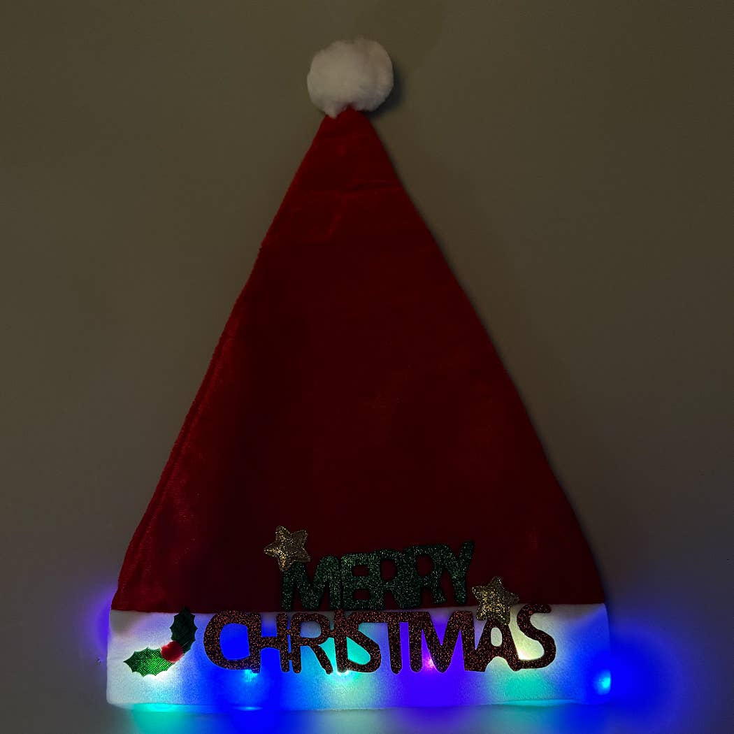 Light-Up Merry Christmas Santa Hat
