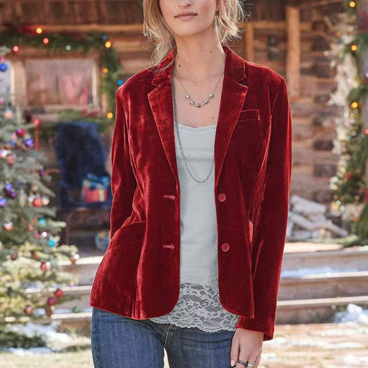 Red Velvet Blazer