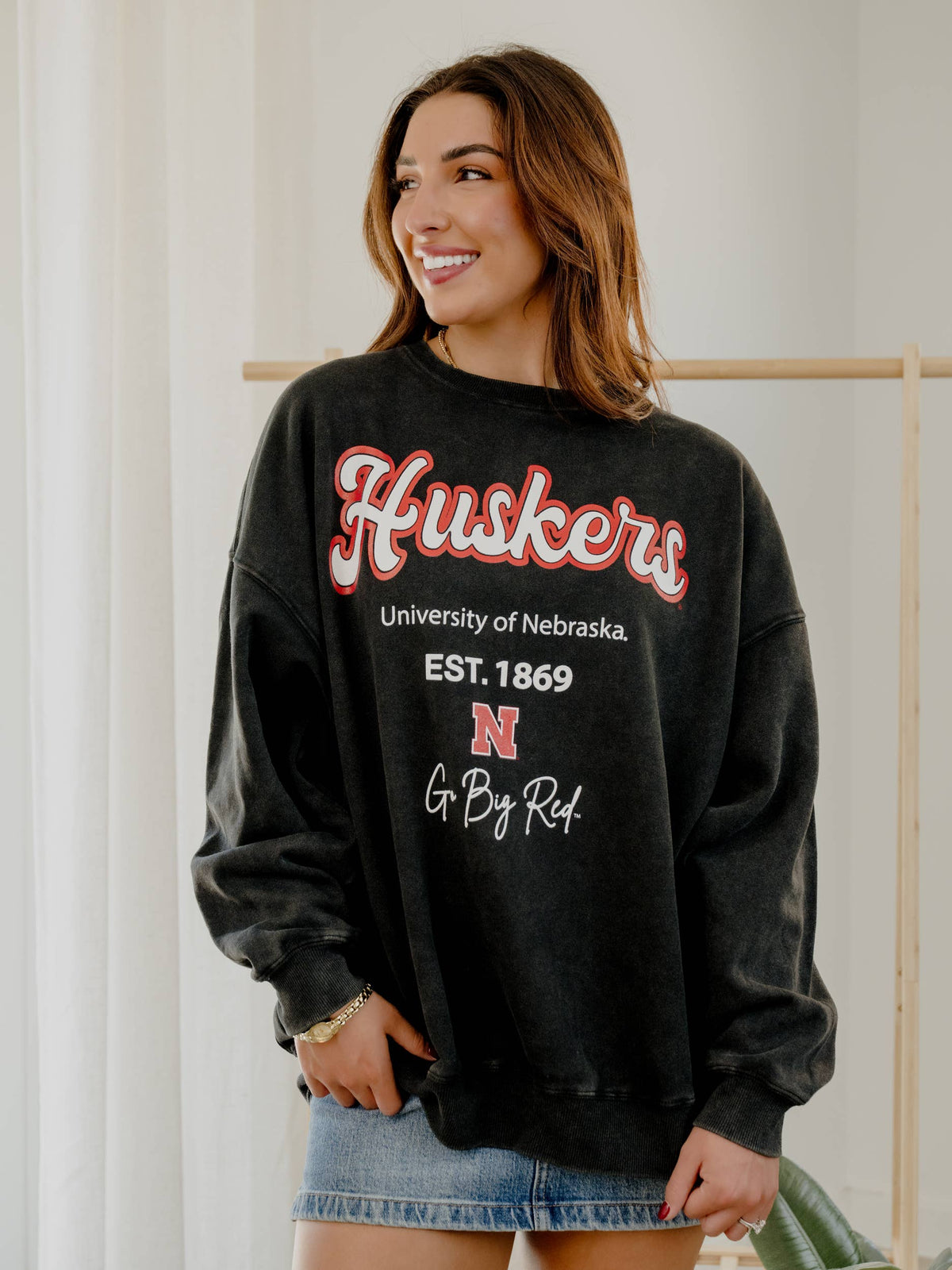 NE Huskers Letterman Chrome Sweatshirt