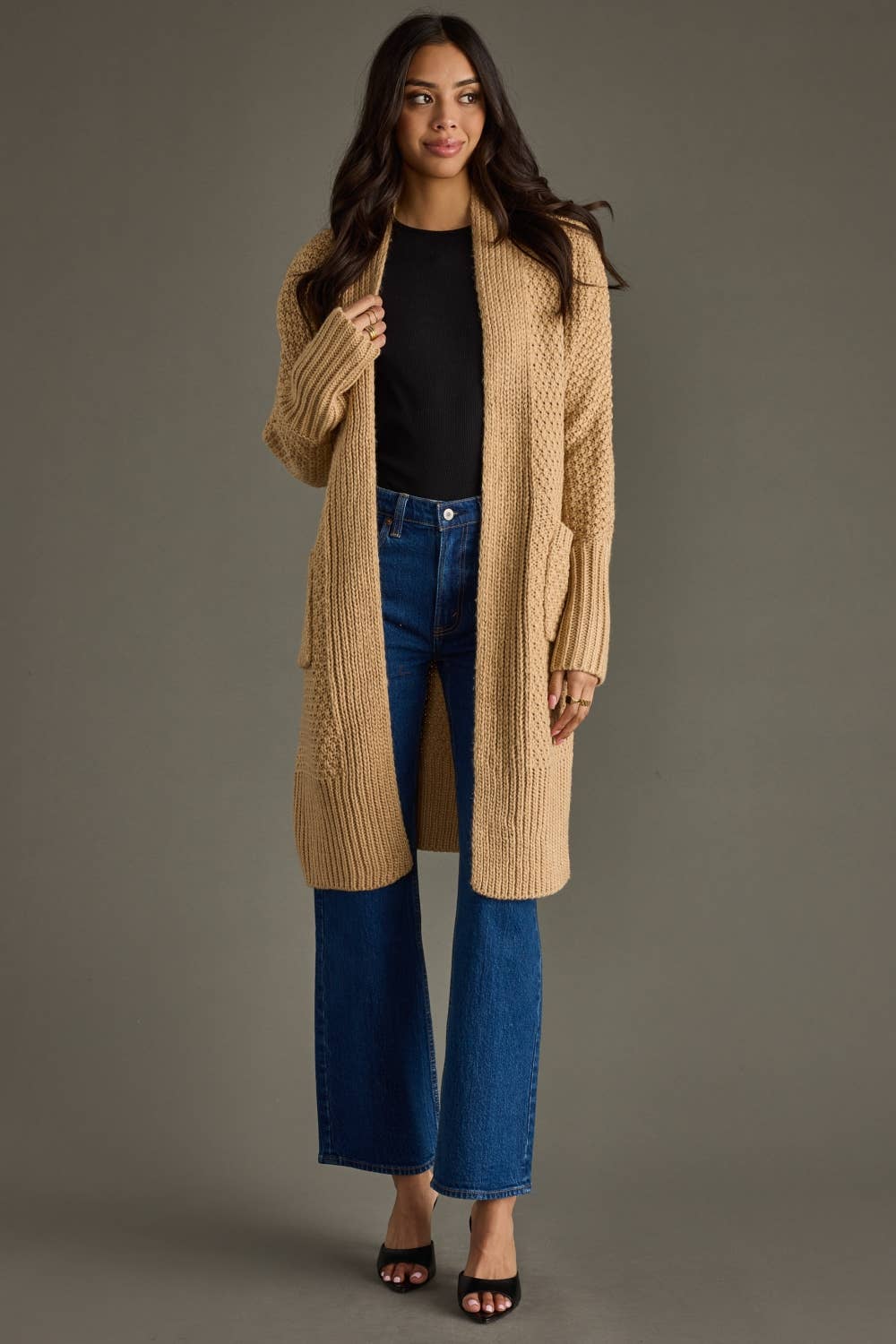Tan Knit Cardigan