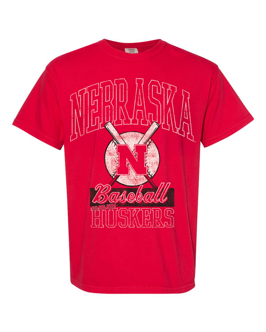 Nebraska Cornhuskers Baseball Red Tee