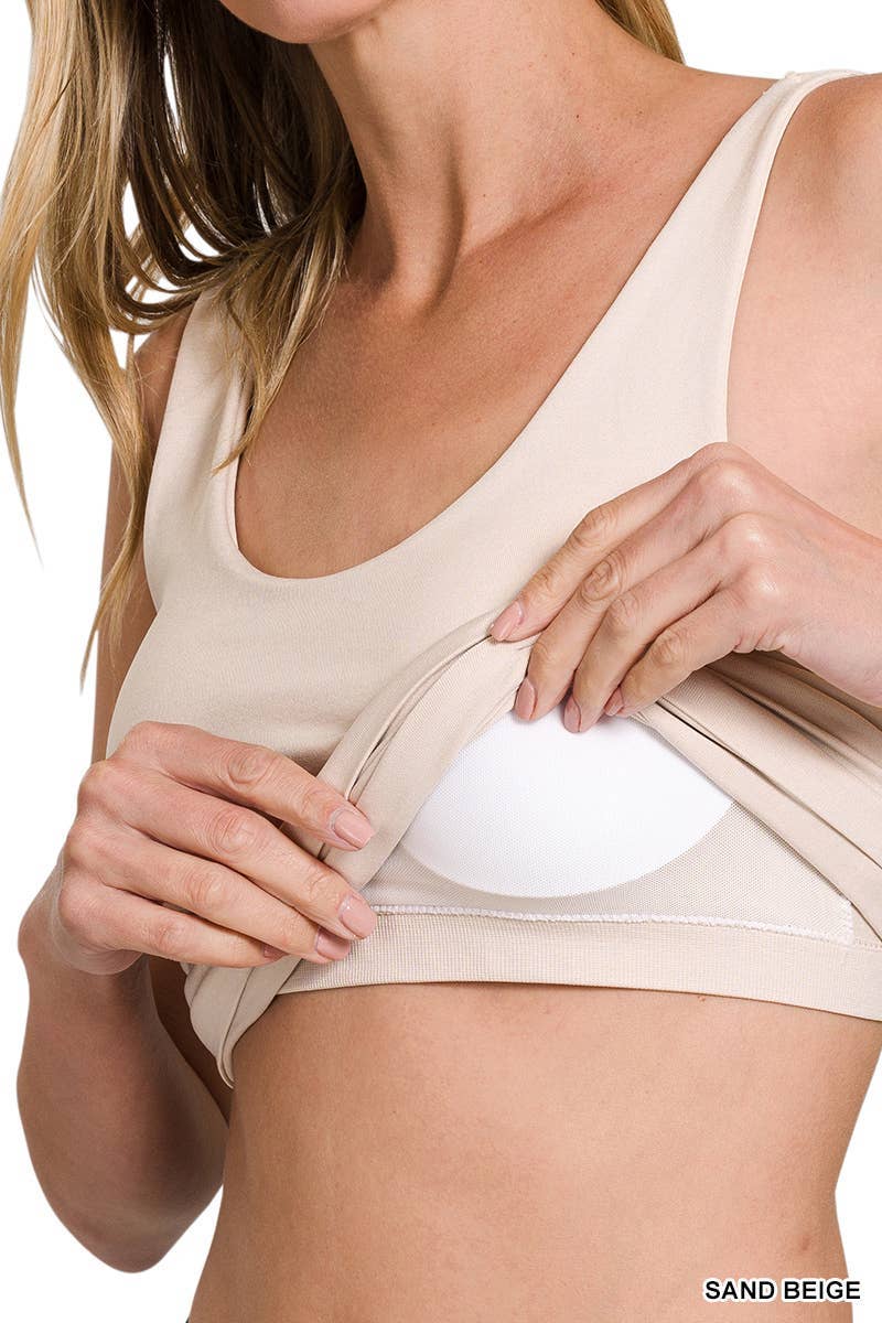 Seamless Tank Top With Built In Bra: RUBY