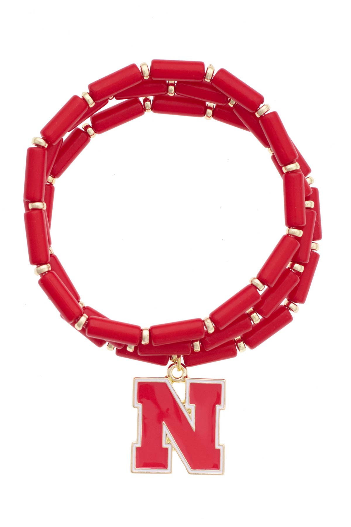 Nebraska Huskers  Logo Beaded Bracelet Set of 3