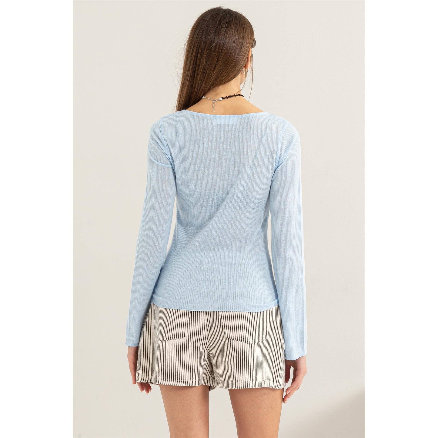 Ribbed Long Sleeve Top