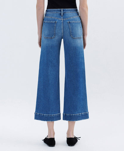 HR Crop Wide Leg Utility Jean