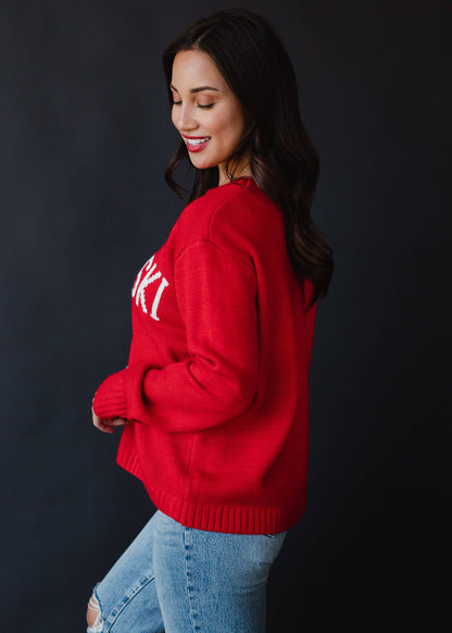 Red Apres Ski Sweater