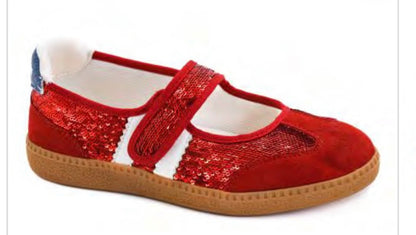 Stars And Stripes Red Sequin Mary Jane