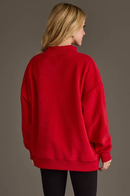 Red Game Day & Sunday Funday Reversible Sweatshirt