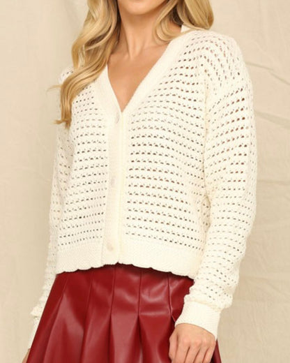 Textured Lightweight Cardigan