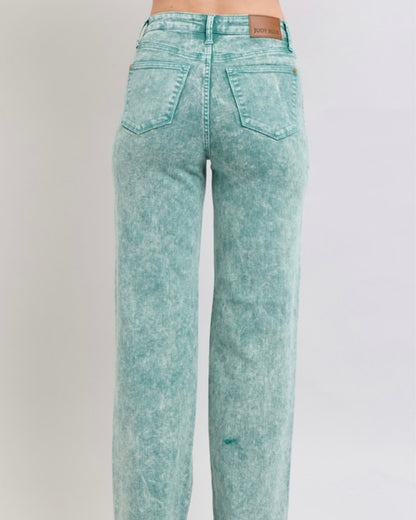 Judy Blue HW Dyed Raw Hem Dad Jean