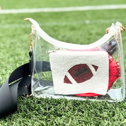 White/Black Clear Stadium Bag