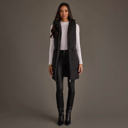 Black Long Vest