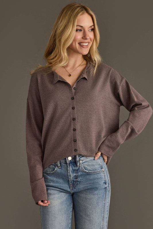 Dk. Gray Button Up Cardigan