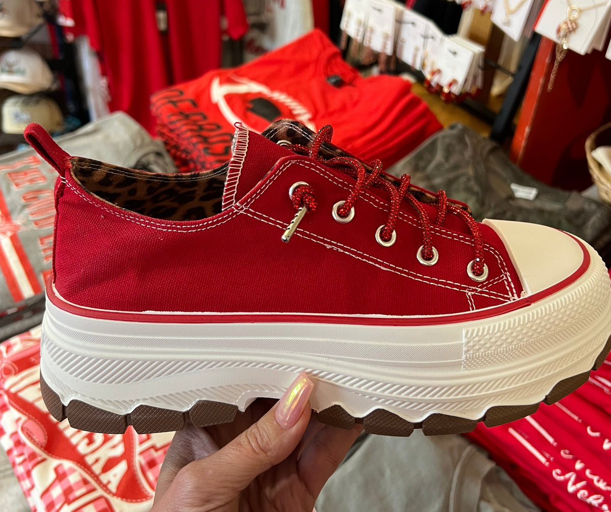 Red Piper Platform Sneaker
