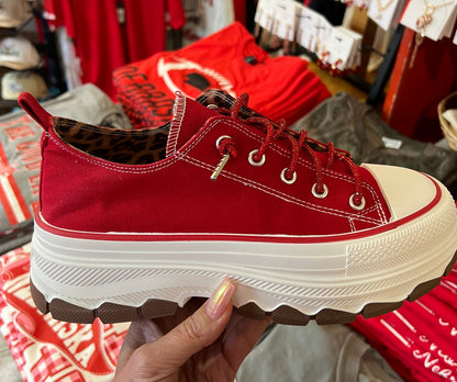 Red Piper Platform Sneaker