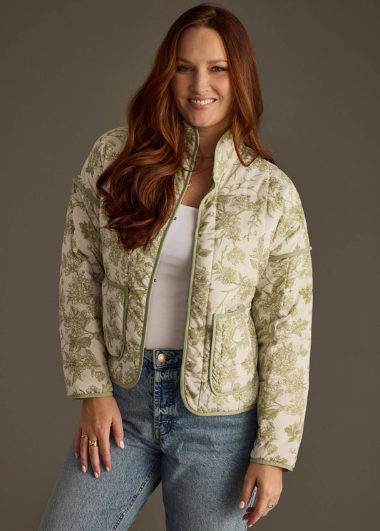 Sage & Beige Quilted Jacket