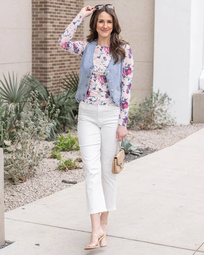 Denim Vest in Mid-Wash