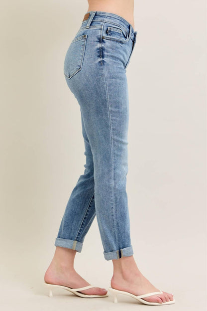 CORE Midrise Bleach Wash Boyfriend