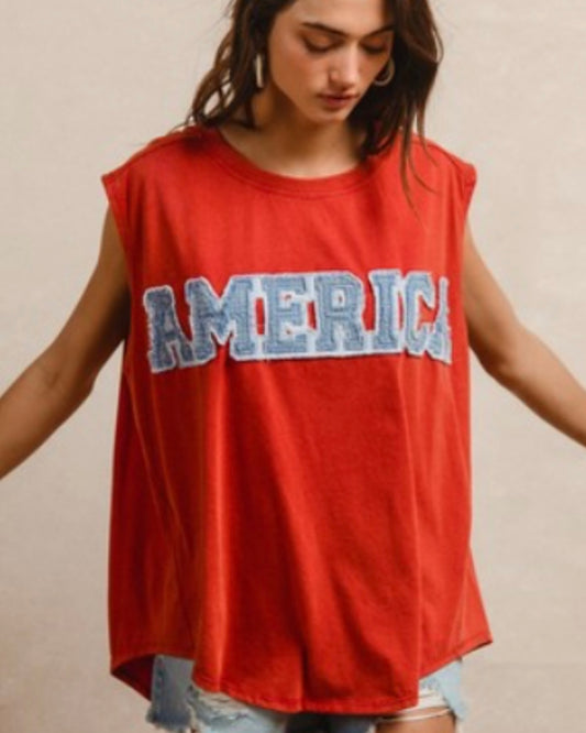 America Oversized Washed Jersey