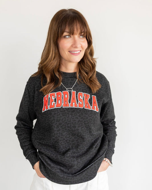 Nebraska Animal Print Sweatshirt