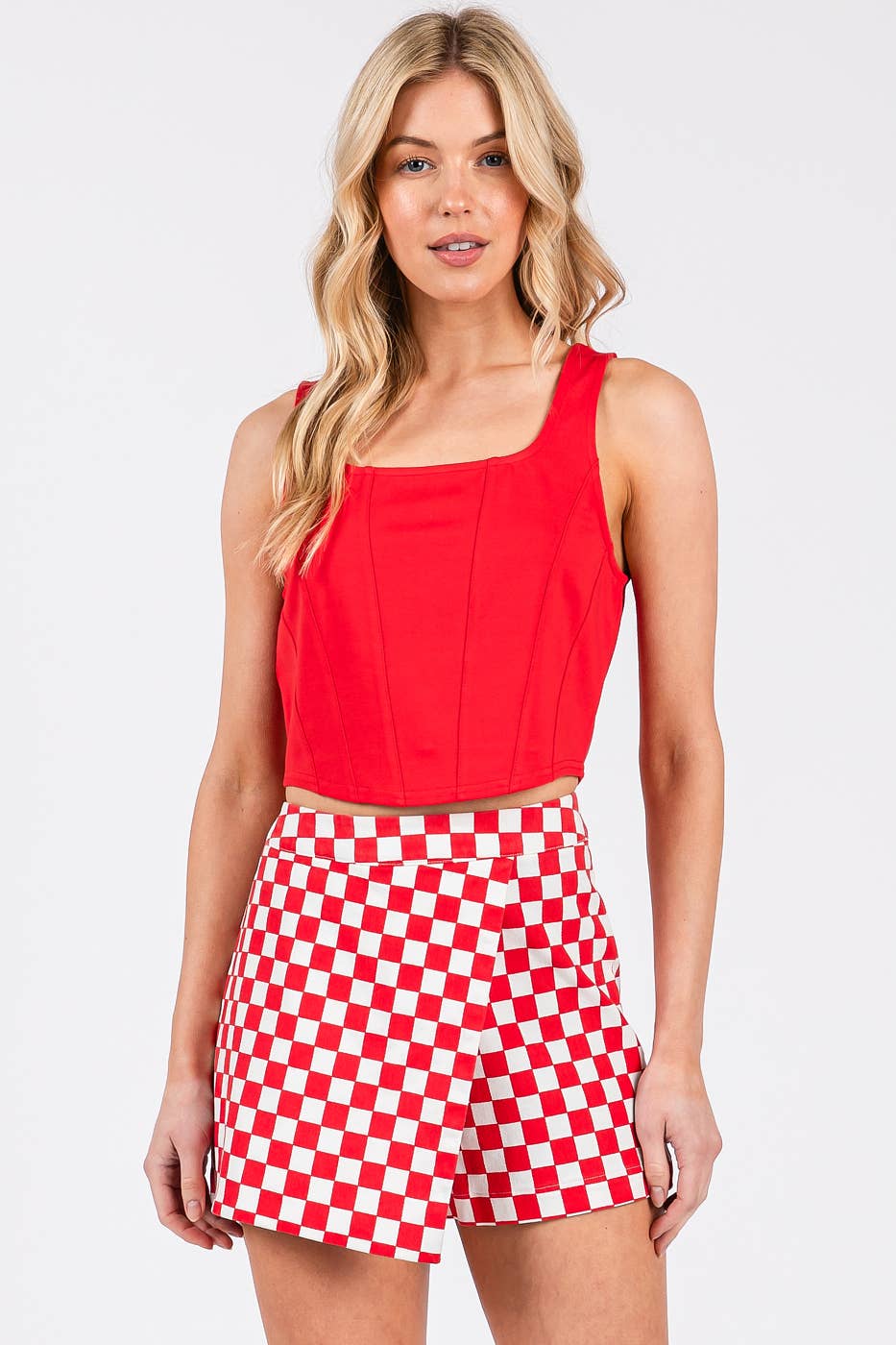 Gameday Corset Seam Detail Tank