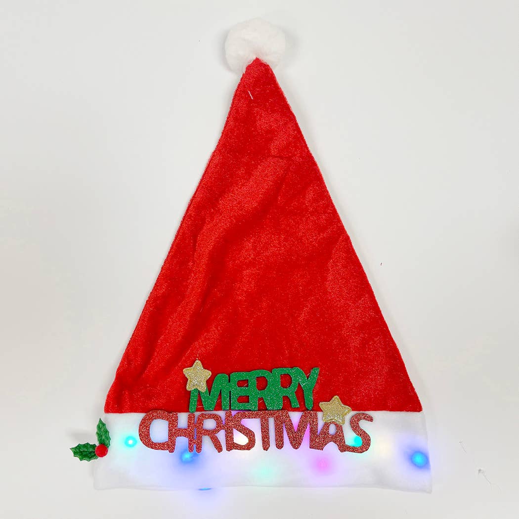 Light-Up Merry Christmas Santa Hat