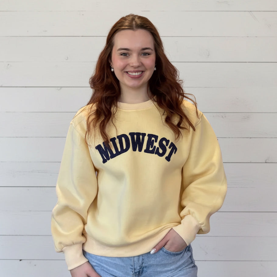 Yellow & Navy Midwest Sweatshirt