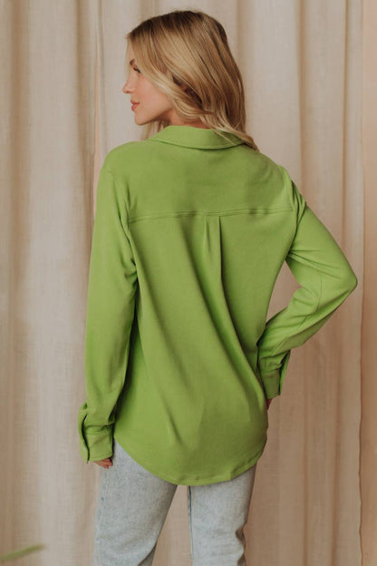 Lt. Green Super Soft Button Up